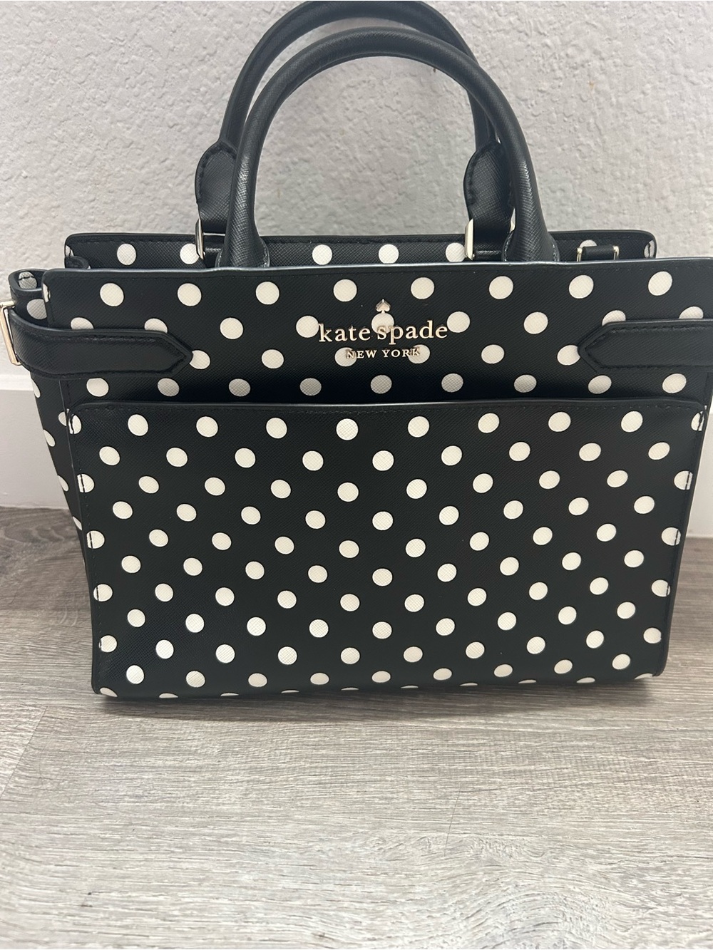 kate spade Black and White Polka Dot Satchel